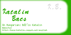 katalin bacs business card
